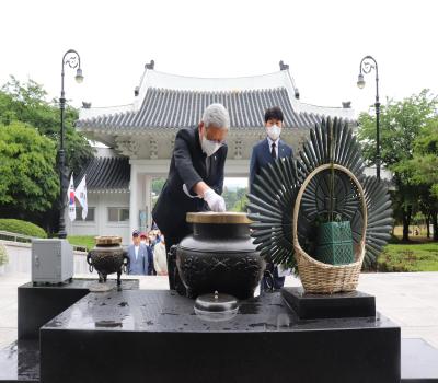 호국보훈의 달 대한민국상이군경회 세종시지부 참배 이미지